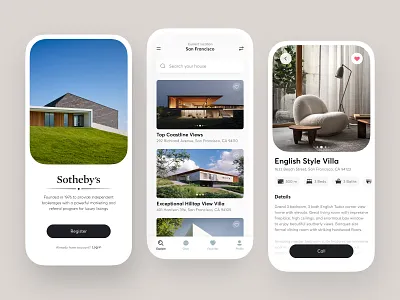 Realtor App | Real Estate App apartment design app booking booking app buy home buy house clean design house house rent minimal mobile mobile app mobile design property realtor rent rent house rental app uiux