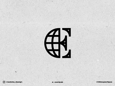 36 Days of Type - E 36daysoftype branding eastpak emblem globe letters logo monogram type typography