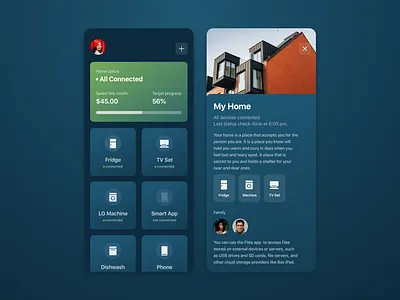 Smart Home App | Concept app design flat icon minimal ux