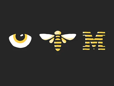 EyeBeeM art bee branding clean design eye ibm ibm plex illustration logo minimal ui vector