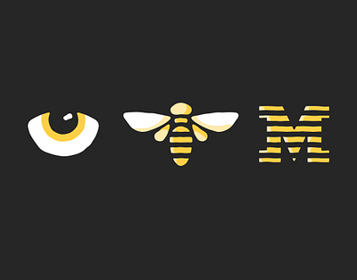 EyeBeeM art bee branding clean design eye ibm ibm plex illustration logo minimal ui vector