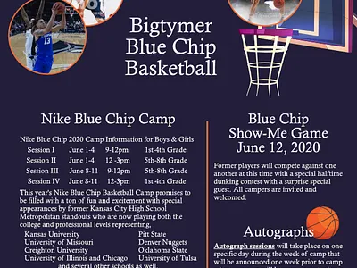 Blue Chip Basketball poster poster design