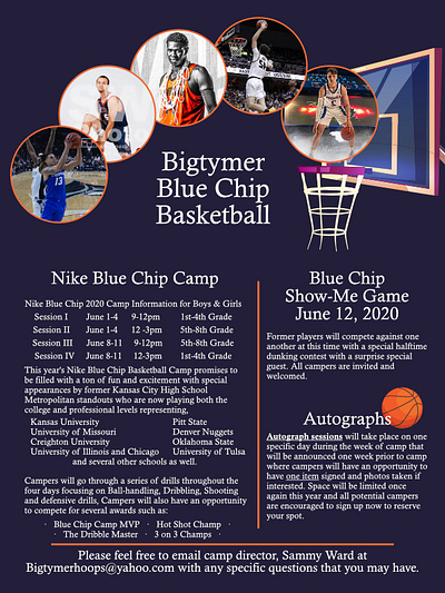 Blue Chip Basketball poster poster design
