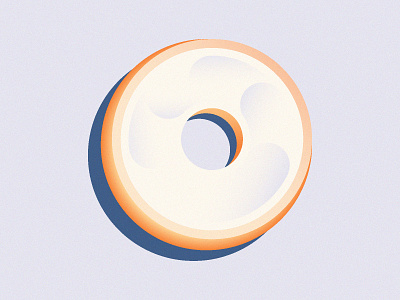 Plain bagel bagel bread breakfast circle cream cheese dairy dinner dough flat food grain groceries illustration lunch minimal plain shadow snack spread vector