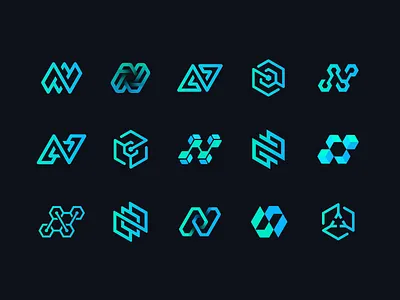 Northflank Draft Vector Sketches 3d app arrow blockchain branding check mark circuit cube deploy gradient hexagon honeycomb icon identity junction letter n lettering logo path wire