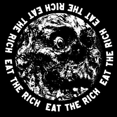 Eat the Rich patch collage art eat the rich fundraiser illustration patch design