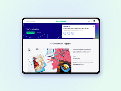 Backer sentiment capture backer branding campaign feedback icons input interaction kickstarter sentiment smilies visual design
