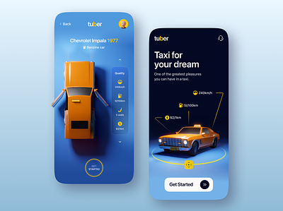 Taxi App Concept 3d appdesign car carapp carsharing drive ios mobile ridesharing taxi taxibooking taxisharing uber uberclone ui