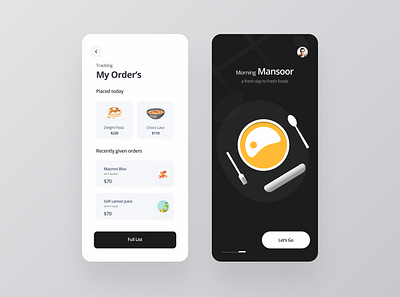 Fast Food app-design app concept idea illustration mansoor ui unlikeothers ux