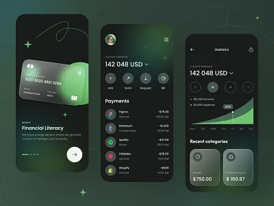 Finance service - Mobile app app app design bank banking finance finance app fintech mobile app mobile app design mobile design mobile ui