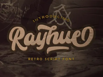 Rayhue - Retro Bold Script Font 80s bold calligraphy classic cursive handdrawn handlettering hipster lettering retro script sporty typeface vintage wedding