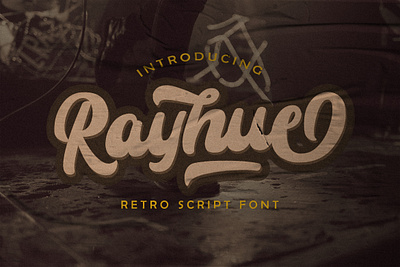 Rayhue - Retro Bold Script Font 80s bold calligraphy classic cursive handdrawn handlettering hipster lettering retro script sporty typeface vintage wedding