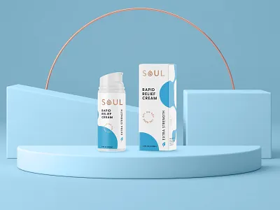 SOUL CBD Rapid Relief Cream brand identity branding cbd cbd logo cream health healthcare helthy hot foil logo nutrition packaging packagingdesign premium soul supplement visual identity wellness