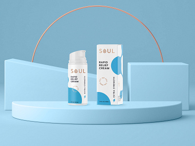 SOUL CBD Rapid Relief Cream brand identity branding cbd cbd logo cream health healthcare helthy hot foil logo nutrition packaging packagingdesign premium soul supplement visual identity wellness