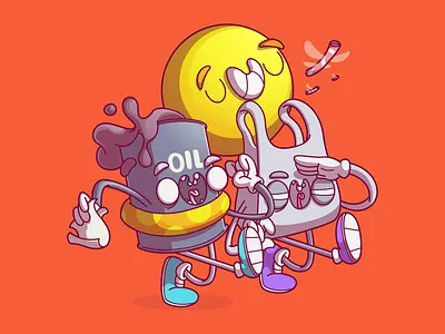 These summer days brazil character color cool design flat fun illustration thunder rockets vector