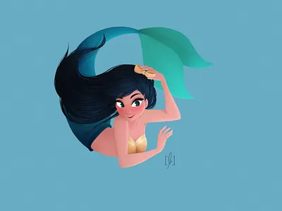 Mera cartoon character design character designs concept art design fantasy girl girl drawing illustration illustration art mermaid mermay syrena visual development