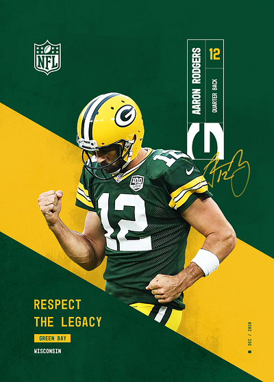 Green Bay Packers Poster art direction branding broadcast cinema4d espn graphicdesign logo nfl photoshop sports