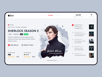 Tv App daily 100 challenge daily ui minimal minimalist tv app ui ui design ux web web design website