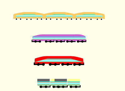 A set of trains vector