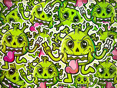 COVID-19 art cartoons covid 19 design illustration illustrator shot virus