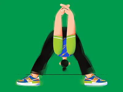 M. ( Yoga girl ) character design girl illustration nike shoes sports vector
