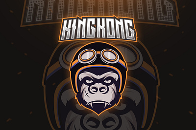 Kingkong mascot preview animation awesome design export illustration logo logogame vector