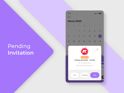 Pending Invitation / DailyUI challenge #78 adobe adobexd dailyui pending pending invitation uichallenge