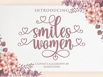 Smiles Women Script Font abc alphabet art calligraphic calligraphy design font graphic handwritten letter lettering modern script style text type typeface typeset typography vintage