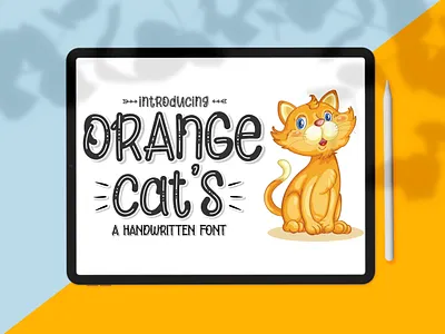 Orange Cat's Display Font abc alphabet black brush creative design font graffiti graphic hand ink letter marker paint set style symbol text type vector