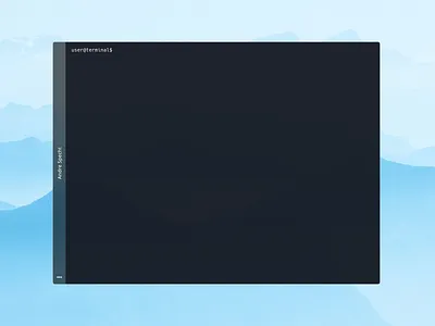 Terminal redesigned (blue version) blue clean code console design fluent design interface linux live minimalist modern portfolio programming project redesign terminal web design website