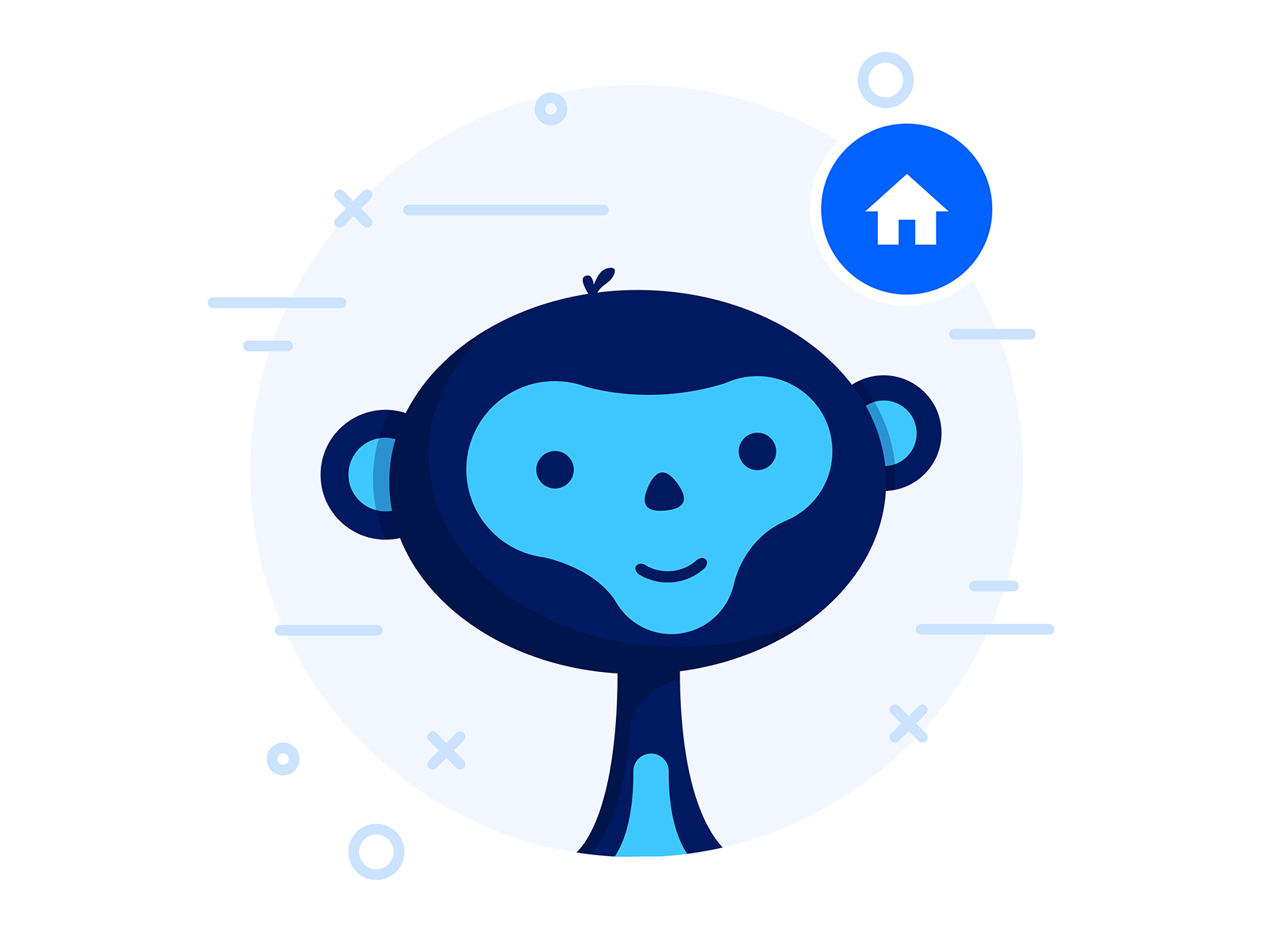 Monkey Business - Visual Design at Bonsai animation blinking emptystate gif illustration ios iphone minimal monkey motion nodding visual waiting yes