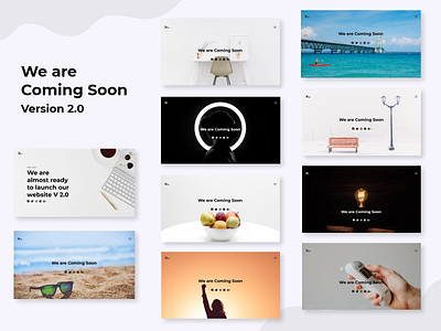 We are coming soon v 2 0 adobe xd art branding corona design designer fashion food homepage landing page design landingpage minimal music natural sketch template template design ui ux