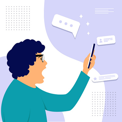 Social Media design flat illustration