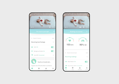 Owlet Care app branding design ios minimal mobile app mobile ui ui ux vector