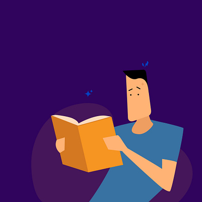Reading Book design flat illustration
