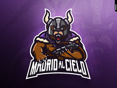 MADRID AL CIELO artwork bear brand design esport esports icon illustration logo logo game logo gaming logo insporation mascot design mascot logo sport sport logo sports vector viking warriors