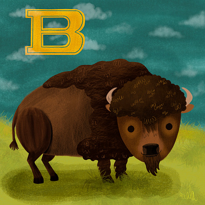 Boppin Bison design digital art digital illustration gouache illustration kid illustration kid lit kid lit art kidlitart kids illustration procreate texture