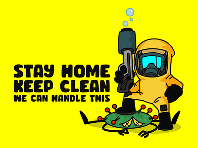 we CAN handle this 2020 character corona coronavirus hazard hazmat hygiene illustration mascot namilurihas soap suit virus war