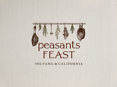 peasants FEAST - Restaurant Branding botanical illustration brand design branding california custom logo fish handdrawn identity illustration kitchen restaurant restaurant branding restaurant logo seasonal typography