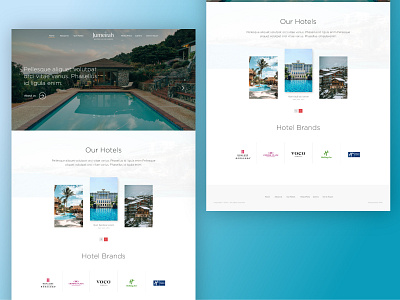 hotel website blue branding design ui ux web webdesign website website concept website design