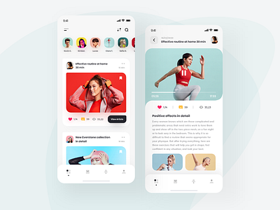 Fitness Social App 📲 app application clean design feed ios minimal mobile profile social app ui ui ux design ux vue vuejs vuesax