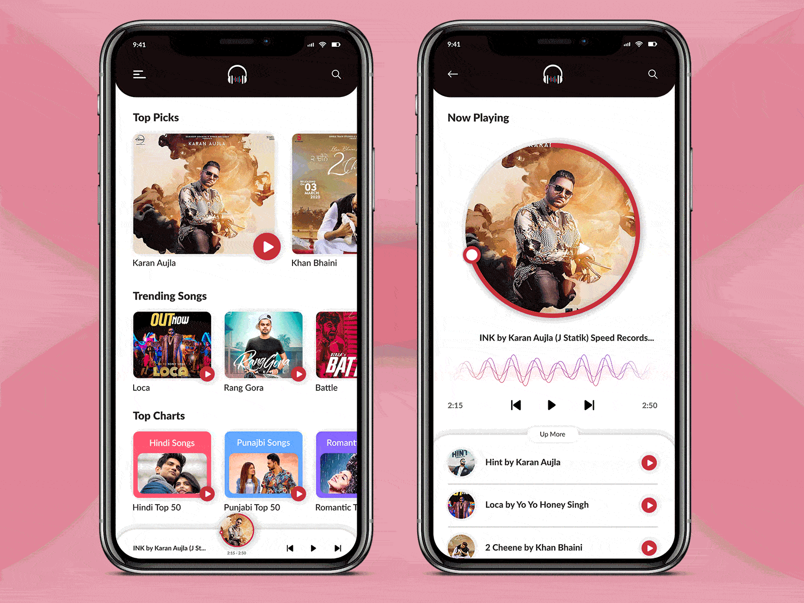 Music App design app design illustration tranding ui uidesign ux uxdesign vector webdesign website design