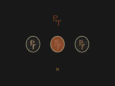 peasants FEAST - WIP - Badge Design badge logo badgedesign brand design brand identity branding california logo medieval monogram orange restaurant secondary logo secondary mark typography