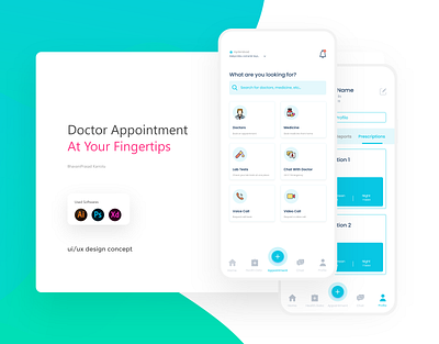 Doctor appointment application UI/UX Case Study app doctor appointment medical app ui ux