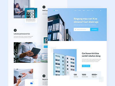 Di-kosan | Boarding house landing page boarding boarding house clean guest house home homepage house landing page real estate room simple stay travel trip ui ux web design