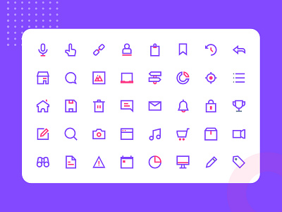 Antarmuka Two Color UI element 1 design graphic header icon icon design icon pack icon set iconography icons illustration mail marketing onboarding ui userinterface website