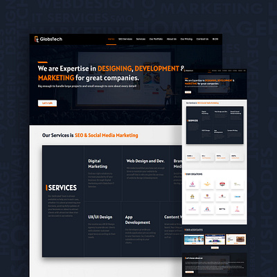 GlobsTech | Website Design brand branding css design html logo ui ux web website