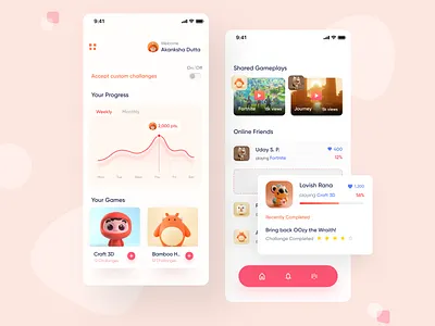 Game Progress UI app design interface logo typography ui userinterface ux web website