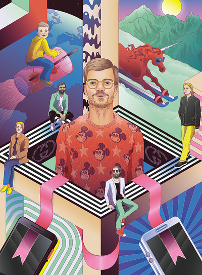 Jokos Top 5 arililoan cancer comedy germany illustration isometric jokowinterscheidt jokowinterscheidt minimal pattern texture unicorn