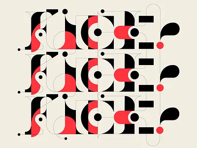 3FUX!!! black design geometric illustration lettering red typedesign typography